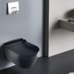 Κομπλέ Κρεμαστή Λεκάνη SP10 + Κάλυμμα 6001 SEREL Μαύρο - Image 2