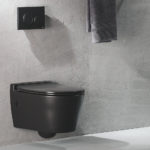 Κομπλέ Κρεμαστή Λεκάνη SP10 + Κάλυμμα 6001C Soft-Close SEREL Μαύρο Ματ - Image 3