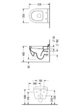 Κομπλέ Κρεμαστή Λεκάνη SP10 + Κάλυμμα 6001C Soft-Close SEREL Μαύρο Ματ - Image 4