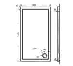 Ντουζιέρα Παραλληλόγραμμη Ακρυλική 140x80 EXTRA-FLAT Φ90 SIRENE Λευκό - Image 3