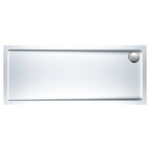 Ντουζιέρα Παραλληλόγραμμη Ακρυλική 160x70 EXTRA-FLAT Φ90 SIRENE Λευκό