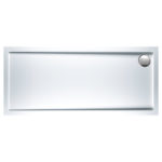 Ντουζιέρα Παραλληλόγραμμη Ακρυλική 160x80 EXTRA-FLAT Φ90 SIRENE Λευκό