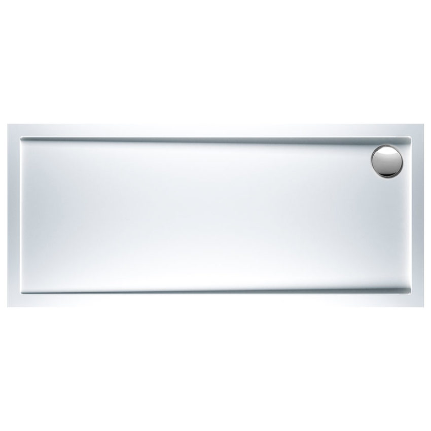 Ντουζιέρα Παραλληλόγραμμη Ακρυλική 170x80 EXTRA-FLAT Φ90 SIRENE Λευκό - Image 1