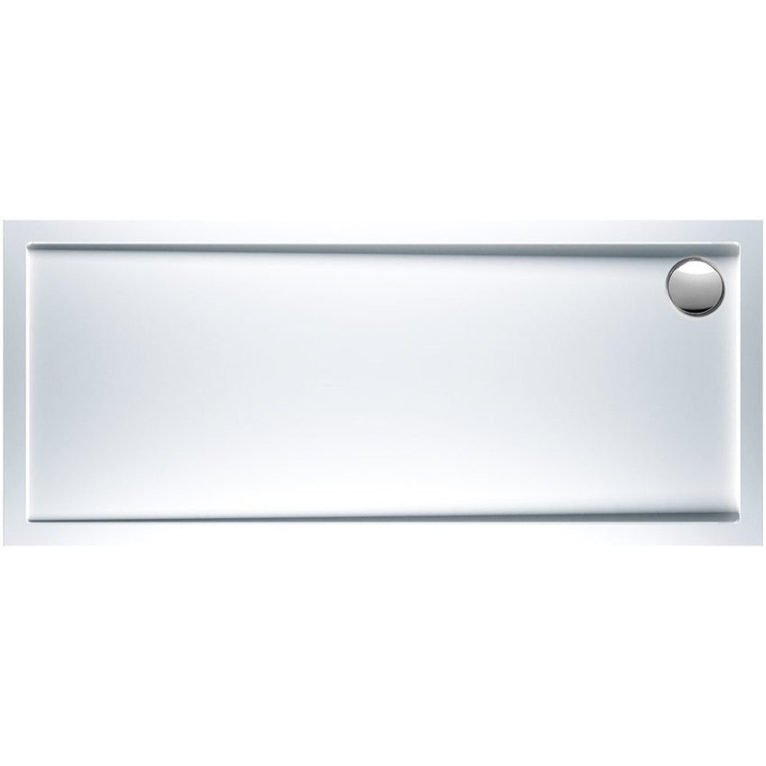 Ντουζιέρα Παραλληλόγραμμη Ακρυλική 180x80 EXTRA-FLAT Φ90 SIRENE Λευκό - Image 1