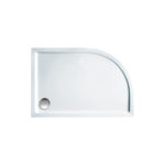 Ντουζιέρα Ημικυκλική Ακρυλική 120x80 Δεξιά EXTRA-FLAT Φ90 SIRENE Λευκό