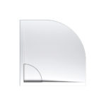 Ντουζιέρα Ημικυκλική Ακρυλική 80x80 FLOW Φ90 SIRENE Λευκό