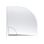 Ντουζιέρα Ημικυκλική Ακρυλική 90x90 FLOW Φ90 SIRENE Λευκό