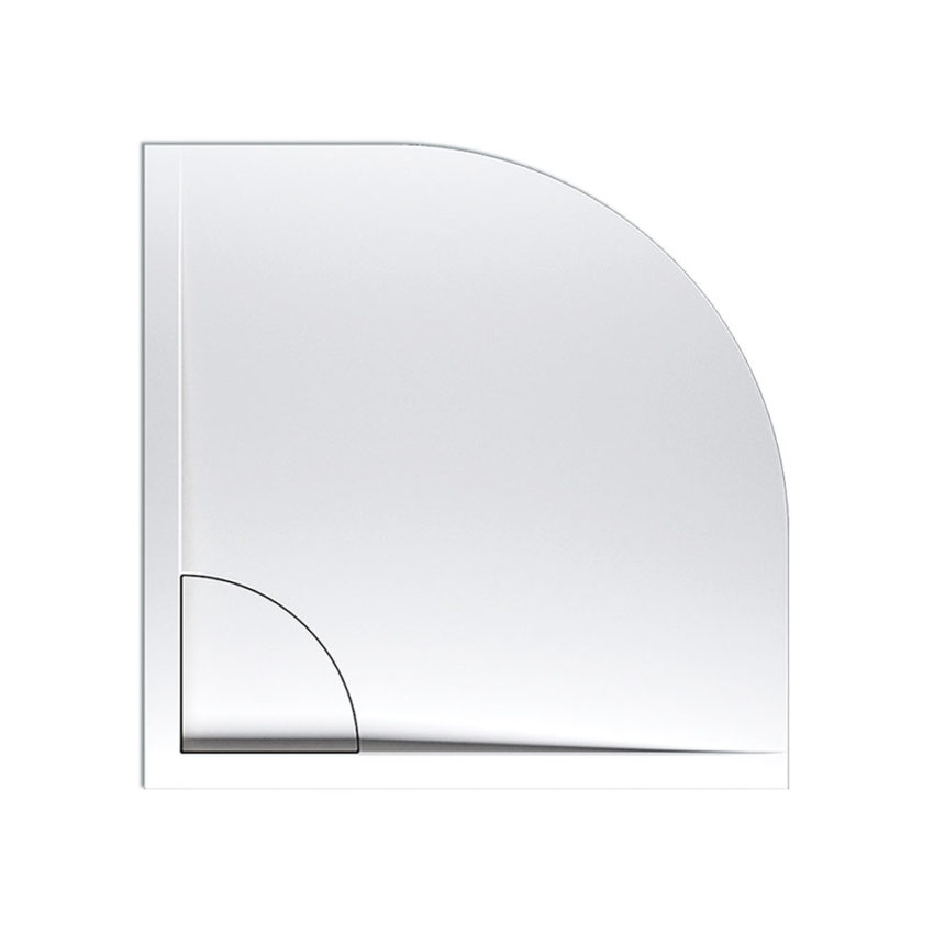 510-FQ9090-300 Ντουζιέρα Ημικυκλική Ακρυλική 90x90 FLOW Φ90 SIRENE Λευκό - Image 1