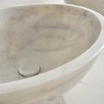 Νιπτήρας Μαρμάρινος 55x41 H.16 FOSSIL CARRARA Bianco - Image 2