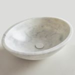 Νιπτήρας Μαρμάρινος 55x41 H.16 FOSSIL CARRARA Bianco