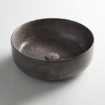 Νιπτήρας Μαρμάρινος 33x33 H.13 FOSSIL Grey
