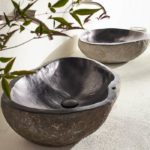 Νιπτήρας Πέτρινος Φ50-60 H.15 FOSSIL Μαύρο - Image 3