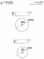 Νιπτήρας Επιτραπέζιος Φ33 VOSS Inox PVD Brushed Χρυσό - Image 2