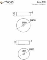 Νιπτήρας Επιτραπέζιος Φ33 VOSS Inox PVD Rose - Χρυσό - Image 2