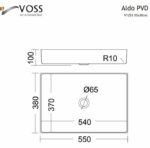 Νιπτήρας Επιτραπέζιος 55x38 VOSS Inox PVD Μαύρο Brushed - Image 2