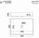 Νιπτήρας Επιτραπέζιος 55x38 VOSS Inox PVD Rose-Χρυσό - Image 2