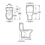 Roca Λεκάνη Δαπέδου Χ.Π Victoria A34S394000 - Image 2