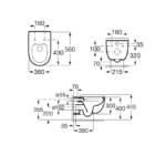Roca Λεκάνη Κρεμαστή ΜERIDIAN Rimless A34624L000 - Image 2