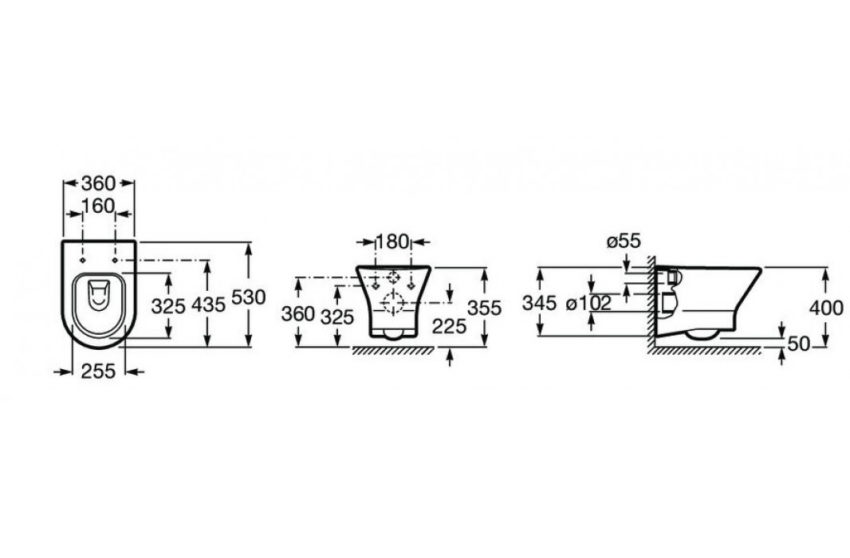 Roca Λεκάνη Κρεμαστή ΝΕΧΟ Rimless A34664L000 - Image 2
