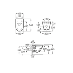 Roca Λεκάνη Κρεμαστή The Gap Round A3460NL000 - Image 2