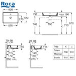 Roca Νιπτήρας 60x42cm The Gap square A3270MN000 - Image 2