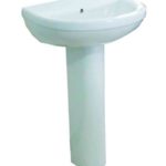 Sessanta 1 - Gloria Νιπτήρας πορσελάνης λευκός με κολώνα