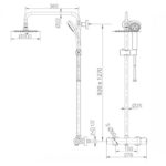 IMEX Στήλη Ντουζ Ανοξείδωτη Θερμοστατική BTK017/AC - Image 2