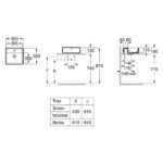 Roca The Gap Square Επικαθήμενος Νιπτήρας Πορσελάνης 42x39cm Λευκός A3270MM000 - Image 2