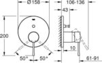 Grohe Essence 24058GN1 Μίκτης Μπαταρίας Εντοιχισμού Μπανιέρας 2 Εξόδων Χρυσός - Image 2
