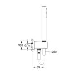 Grohe Euphoria Cube Set 26405000 Τηλέφωνο Με Παροχή - Σπιράλ - Στήριγμα - Image 3
