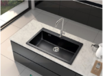 Schock Cristalite Manhattan 30080-1401 Nero Συνθετικός Νεροχύτης Γρανίτης Ένθετος 79x50cm - Image 3