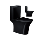 Λεκάνη Σίφνος Black Mat Πίσω Σιφώνι 30-058B