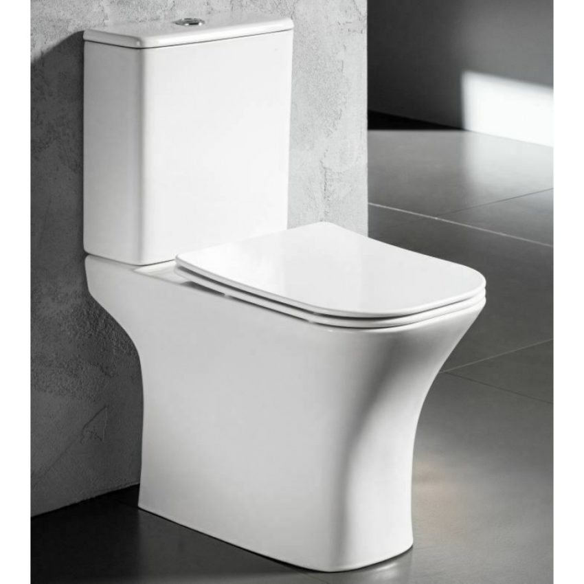 delia-dl12000sc-300 Bianco Ceramica Delia Rimless DL12000SC-300 Λεκάνη Χ.Π. 66.5cm Κομπλέ - Image 1