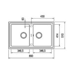 Νεροχύτης Teka Stone 90 C-TG 2C (86x51) Dark Grey N.440.DG - Image 3