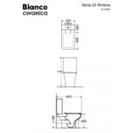 Bianco Ceramica Delia Rimless DL12000SC-300 Λεκάνη Χ.Π. 66.5cm Κομπλέ - Image 3
