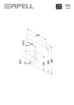 Μπαταρία Κουζίνας APELL Inox PVD COPPER (RAΜΕ) - Image 2