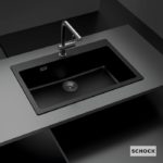 Νεροχύτης MANHATTAN 79x50 SCHOCK CRISTALITE NERO GR - Image 2