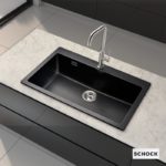 Νεροχύτης MANHATTAN 79x50 SCHOCK CRISTALITE NERO GR