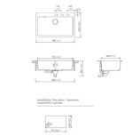 Νεροχύτης MANHATTAN 79x50 SCHOCK CRISTALITE CROMA GR - Image 2