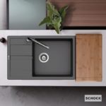 Νεροχύτης MANHATTAN 78x50 SCHOCK CRISTALITE NERO GR - Image 2