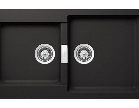 Νεροχύτης MANHATTAN 86x50 SCHOCK CRISTALITE NERO GR