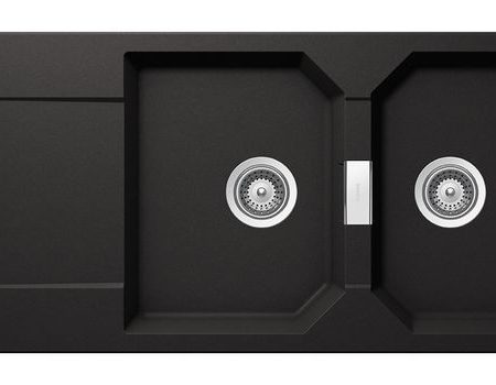 Νεροχύτης MANHATTAN 116x51 SCHOCK CRISTALITE NERO GR