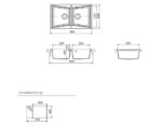 Νεροχύτης CITY 86x50 SCHOCK CRISTALITE Superwhite GR - Image 4