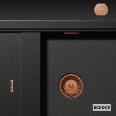 Βαλβίδα+Α Β+Υπερχείλιση Νεροχύτη SCHOCK COPPER