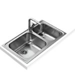 Νεροχύτης Ανοξείδωτος CLASSIC 86 2B ΜΑΧ (SUPER BOWL) Λείο