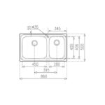 Νεροχύτης Ανοξείδωτος CLASSIC 86 2B ΜΑΧ (SUPER BOWL) Λείο - Image 3
