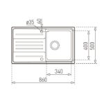 Νεροχύτης STARBRIGHT 45 E-XN 1B 1D Λείο Μάτ - Image 7