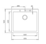 Νεροχύτης FORSQUARE 50.40 TG Stone Grey - Image 3