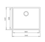 Νεροχύτης SQUARE 50.40 TG Bright Cream - Image 3