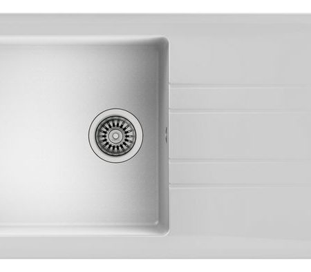 Νεροχύτης STONE 60 L-TG 1B 1D Λευκό